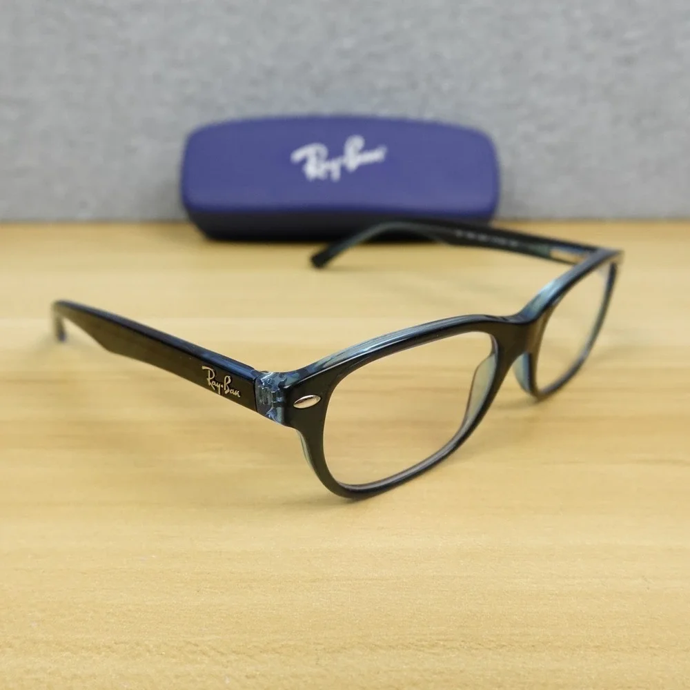 Ray-Ban Kids Eyeglasses Frames RB1555 3667 Blue Rectangle Full Rim 48-16-130